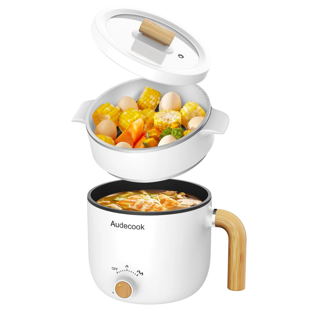 Audecook Multi-Function Electric Hot Pot | Portable Noodle Cooker & Mini Electric Pan
