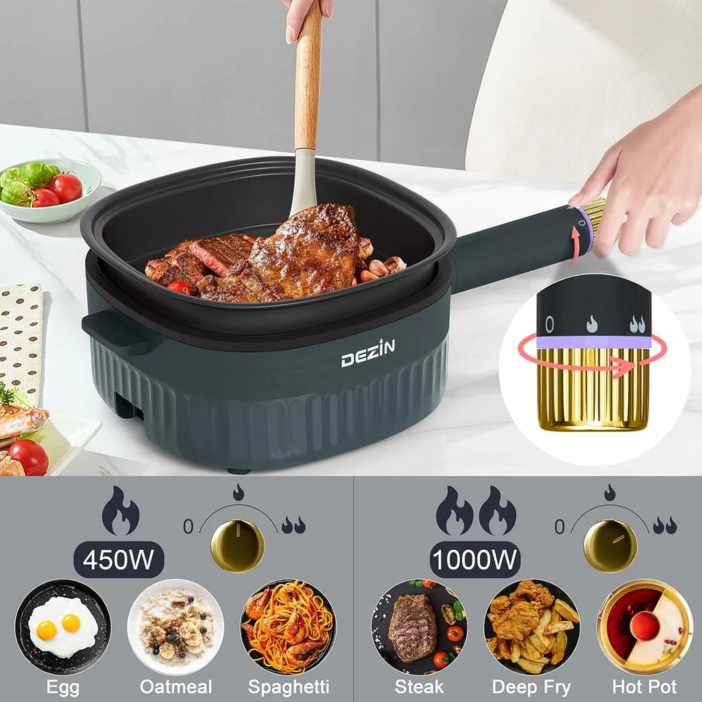 Audecook Multi-Function Electric Hot Pot | Portable Noodle Cooker & Mini Electric Pan