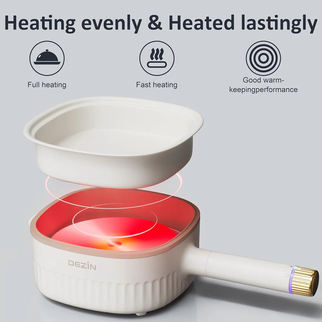 Audecook Multi-Function Electric Hot Pot | Portable Noodle Cooker & Mini Electric Pan