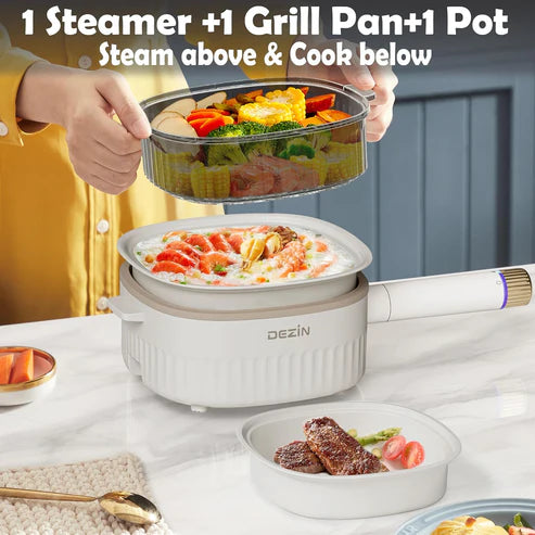 Audecook Multi-Function Electric Hot Pot | Portable Noodle Cooker & Mini Electric Pan