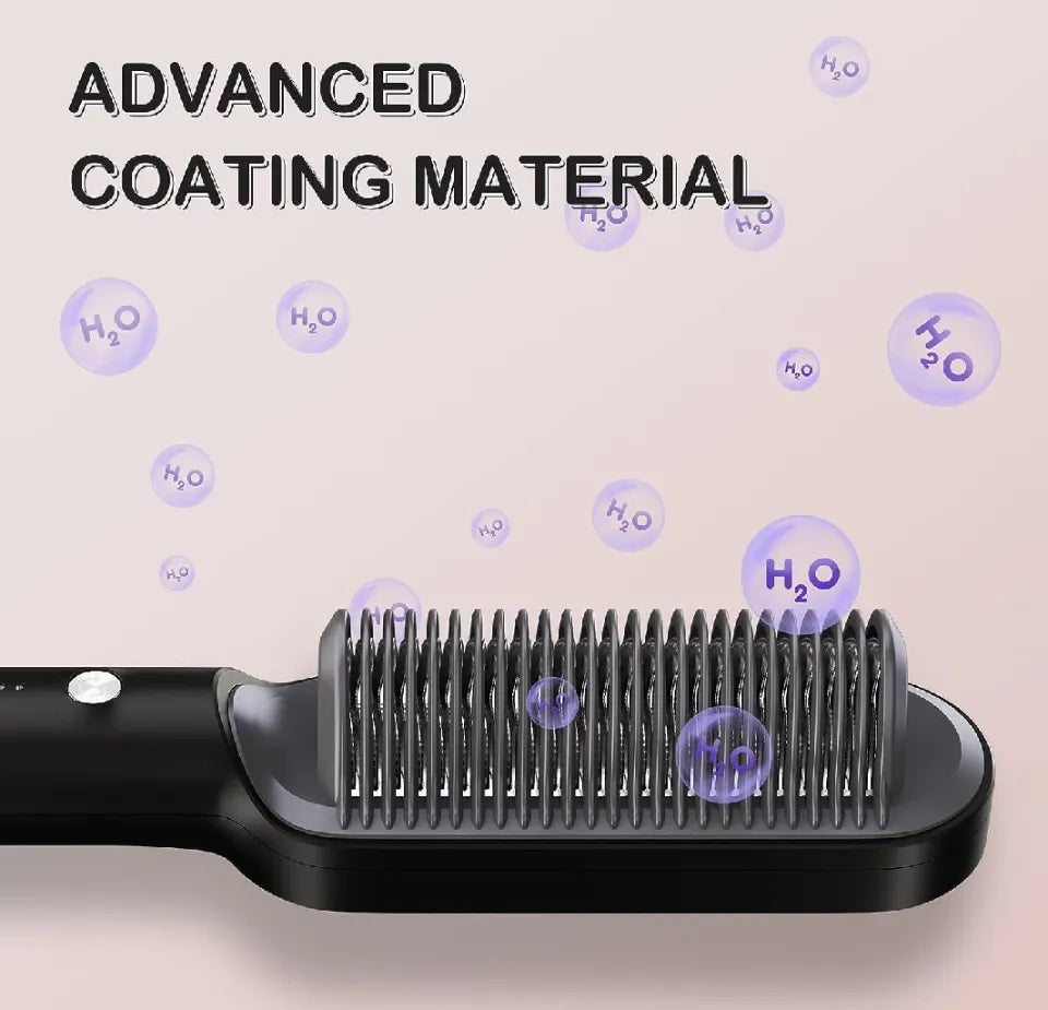 Ionic Hair Straightening Brush – 20 Million Negative Ions | Anti-Frizz & Damage Protection