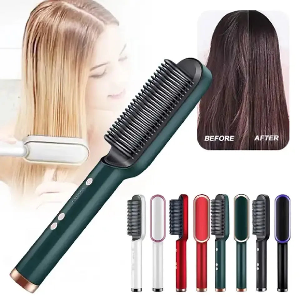 Ionic Hair Straightening Brush – 20 Million Negative Ions | Anti-Frizz & Damage Protection